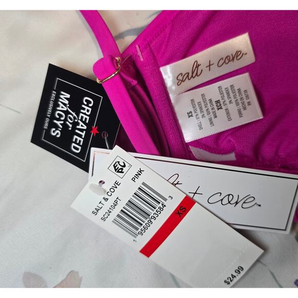 NWT Juniors Salt+Cove Juniors High Waited Swimsuit XS - Picture 3 of 4